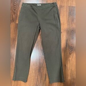 Eileen Fisher ankle side zippers pants khaki color size S